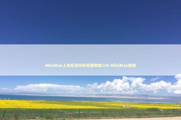 MiniMax上市后首份年报营收增158-MiniMax挑战