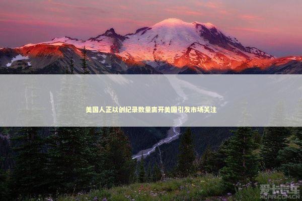 美国人正以创纪录数量离开美国引发市场关注