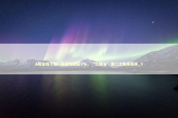 A股全线下挫！深成指跌超3%，“三桶油”第二次集体涨停_3 新闻