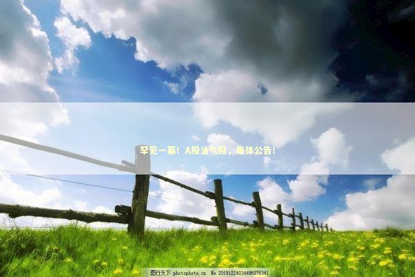 罕见一幕！A股油气股，集体公告！